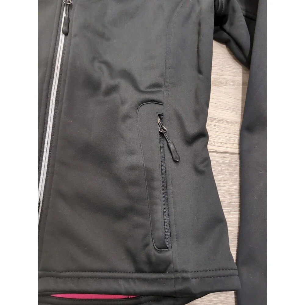VERTICAL 9 YOUTH FULL ZIP JACKET SIZE LARGE 14  BLACK W/REFLECTIVE LOGO
